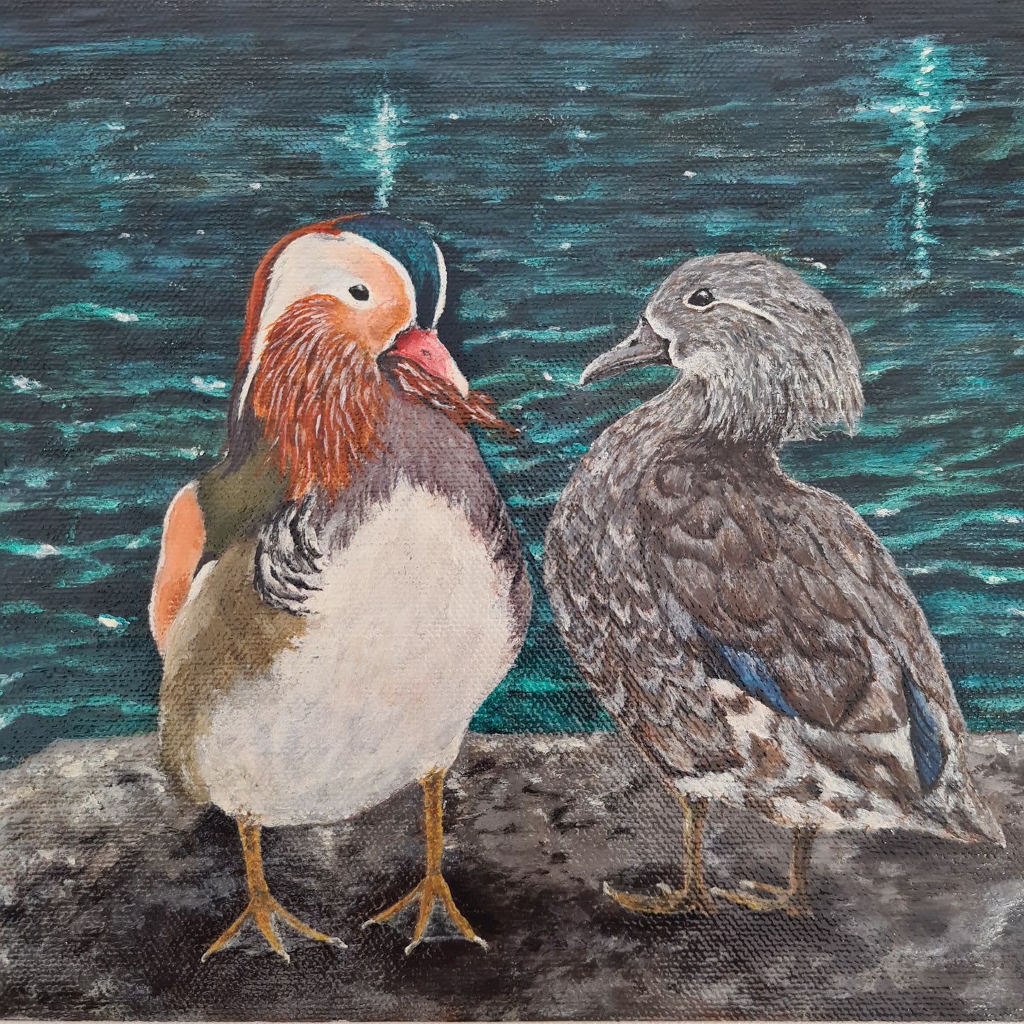 Quiet Company - Original Acrylic painting